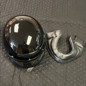 Women’s Raptor Glossy Black Riding Helmet with Removable Neck Pad